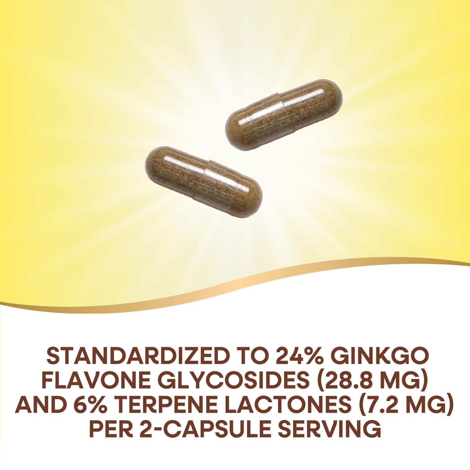 Nature's Way Ginkgo label detail showing vegan and gluten-free formula