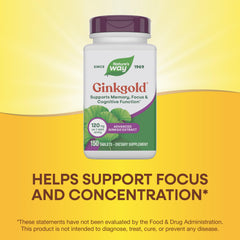 Nature's Way Ginkgold box packaging emphasizes quality and purity.