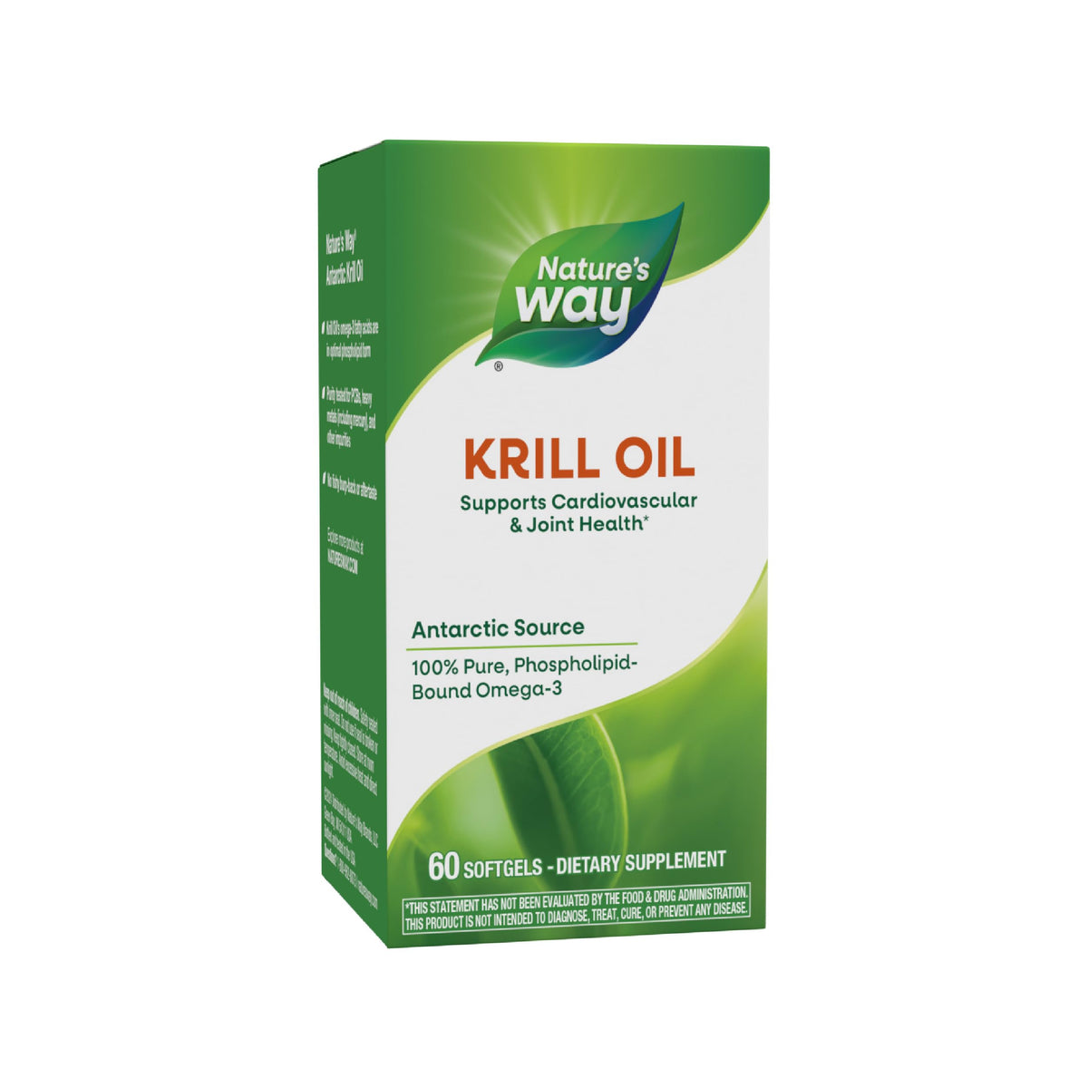 Nature's Way Krill Oil bottle front view for daily joint and heart support