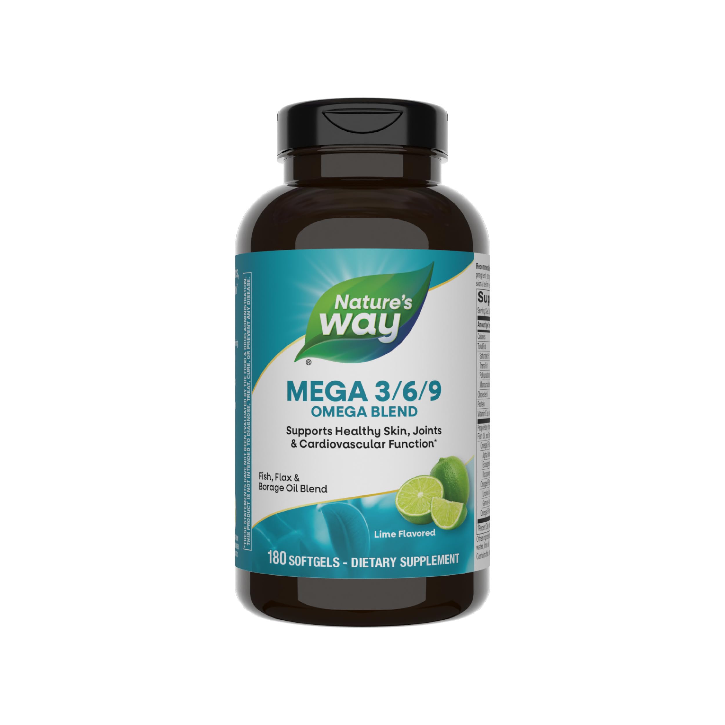 Nature’s Way Mega 3/6/9 omega blend bottle front for daily wellness
