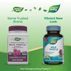 Label closeup highlights 80% silymarin for liver support.