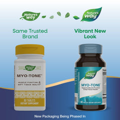 Nature's Way Myo-Tone label emphasizes vegetarian and gluten-free status.