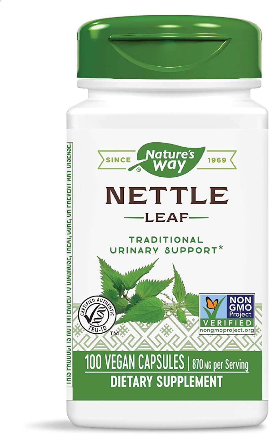 Nature's Way Nettle Leaf 435 mg bottle with TRU-ID certification.