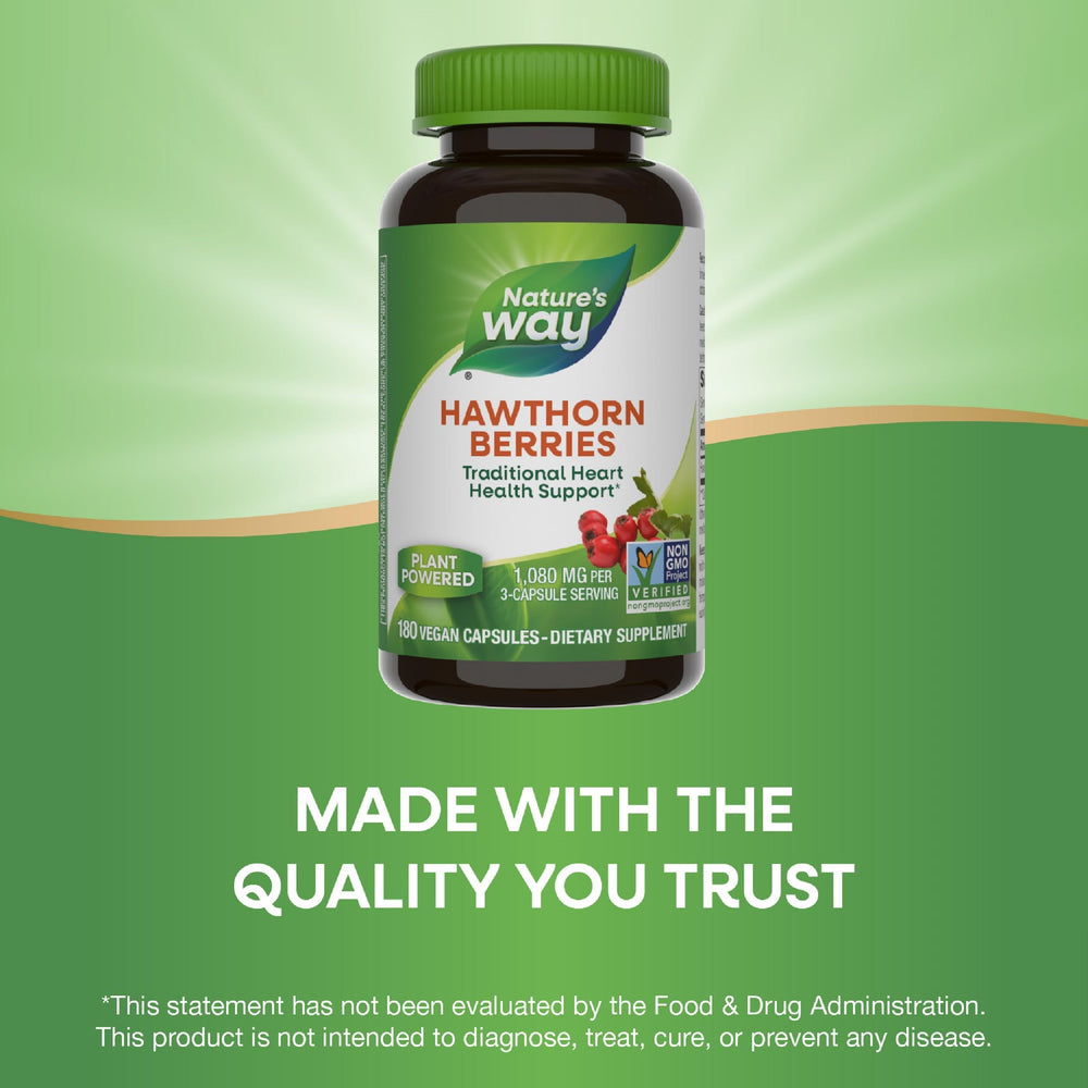 Nature's Way Non-GMO Project Verified badge signals transparency.