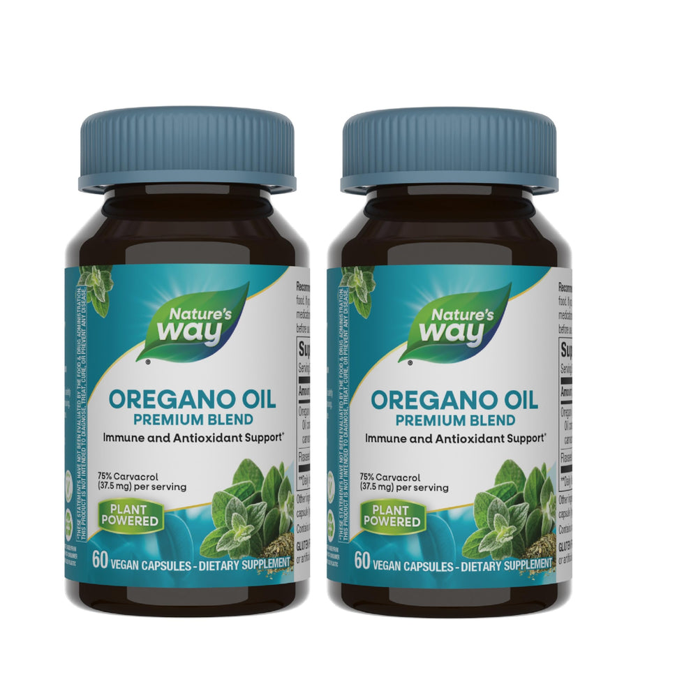Nature's Way Oregano Oil immune bottle with 2-pack capsules for daily immune support