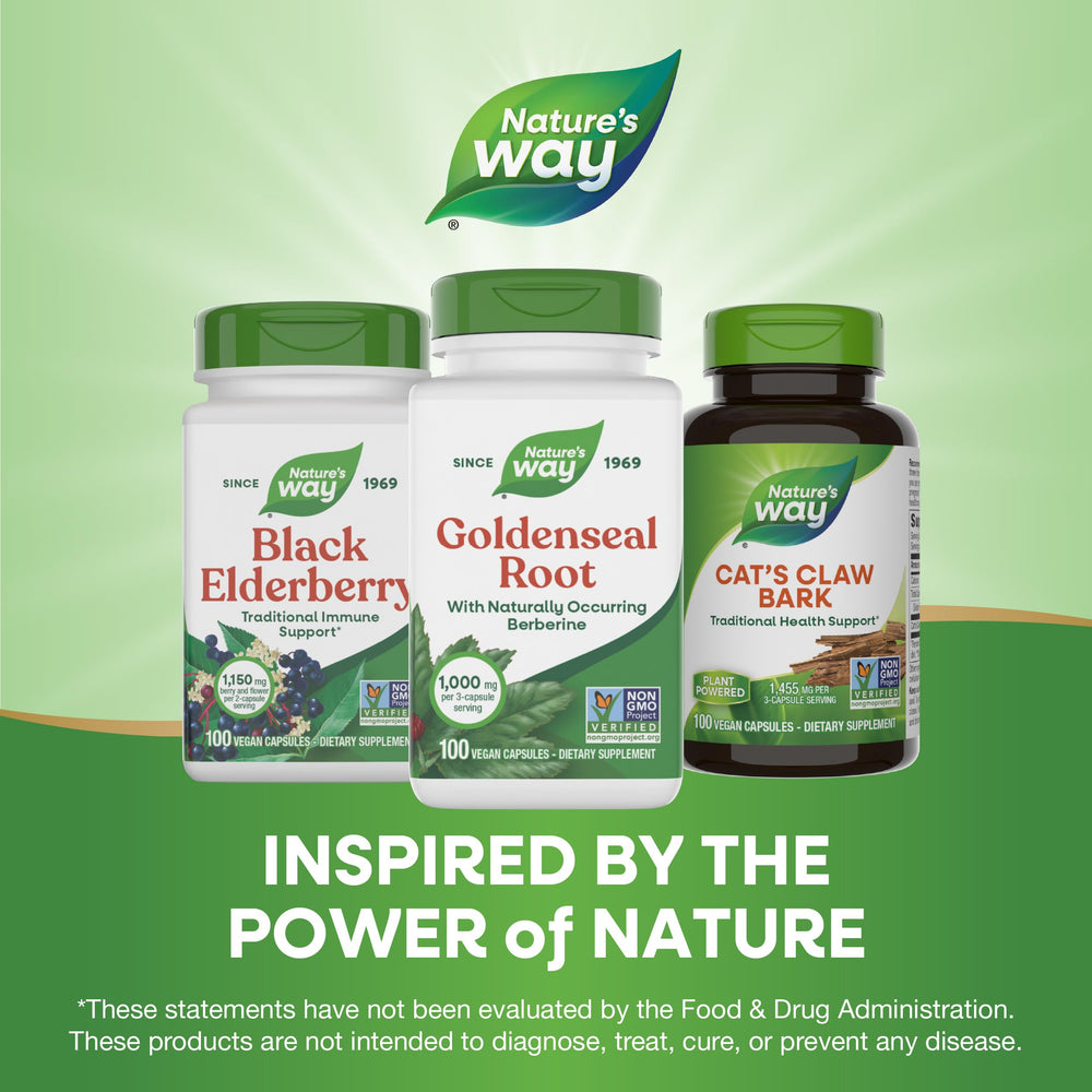 Natures Way packaging varies close-up implies adaptable presentation for retailers.