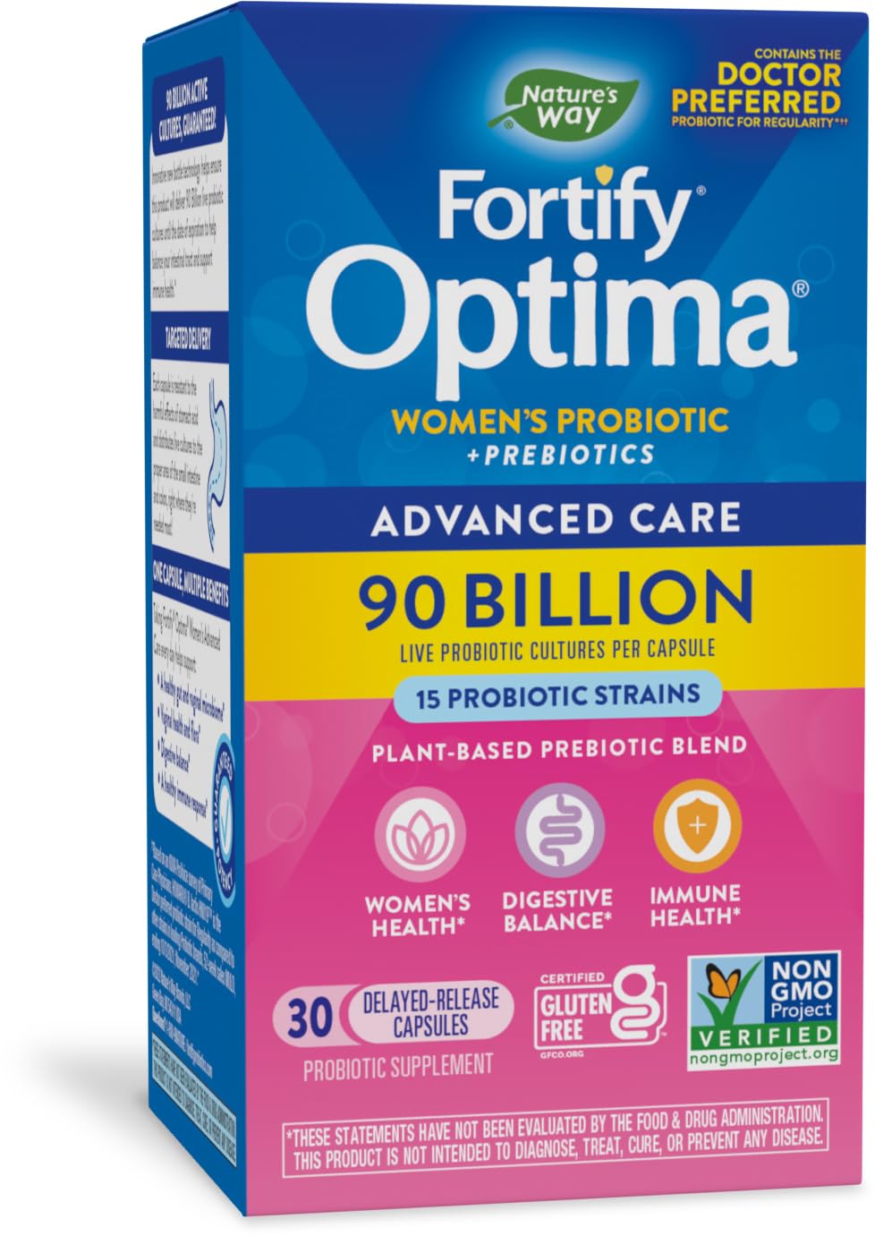 Nature's Way Primadophilus Optima Women's 90 Billion bottle shown for vaginal and urinary health support