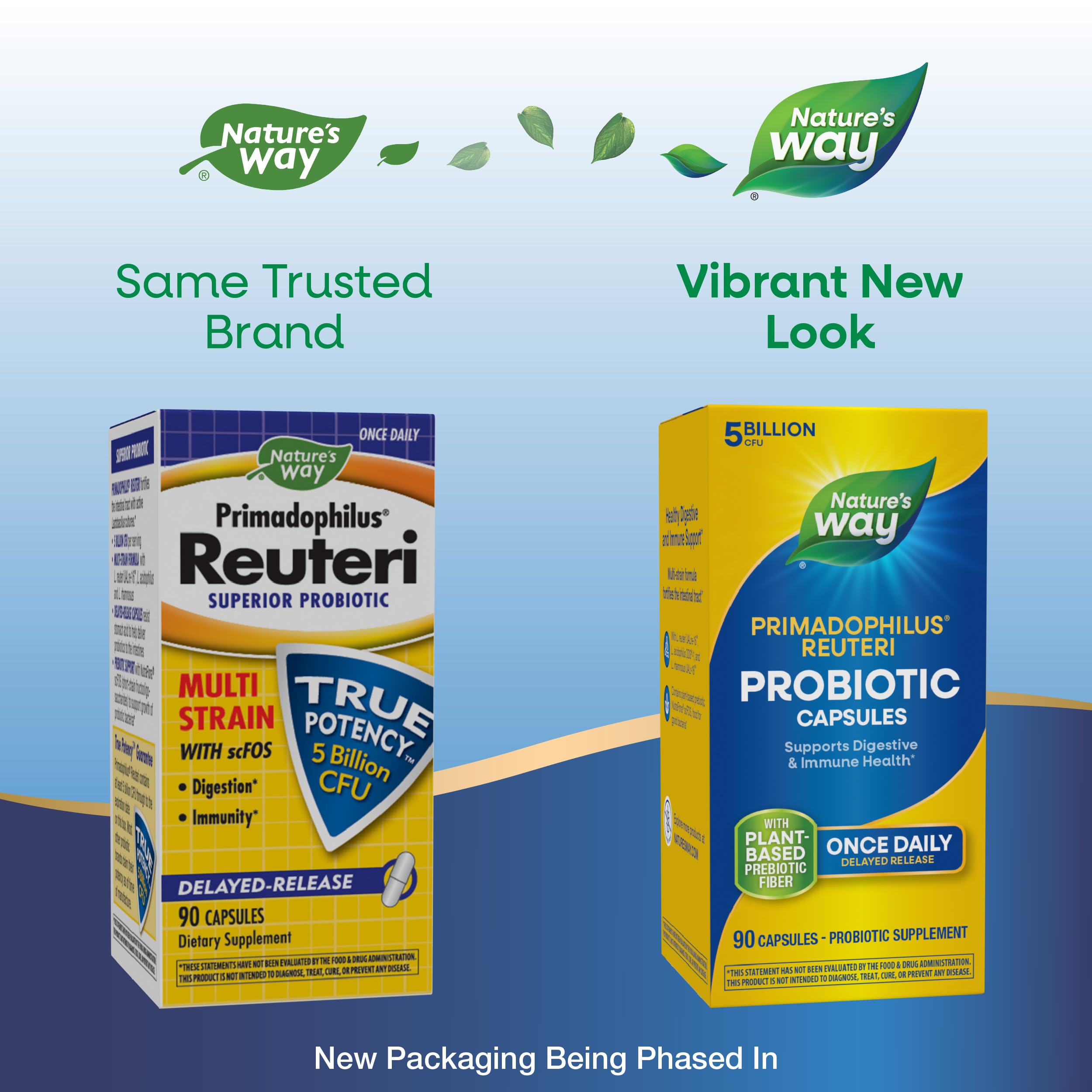 Nature's Way Primadophilus Reuteri label front showing gluten-free formula