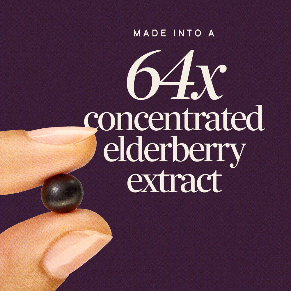 Nature's Way Sambucus elderberry gummies family use scene highlighting kid-friendly daily option.