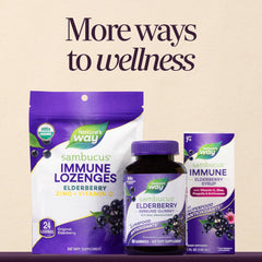 Nature's Way Sambucus gummies vegetarian, plant-based pectin formulation for dietary flexibility.
