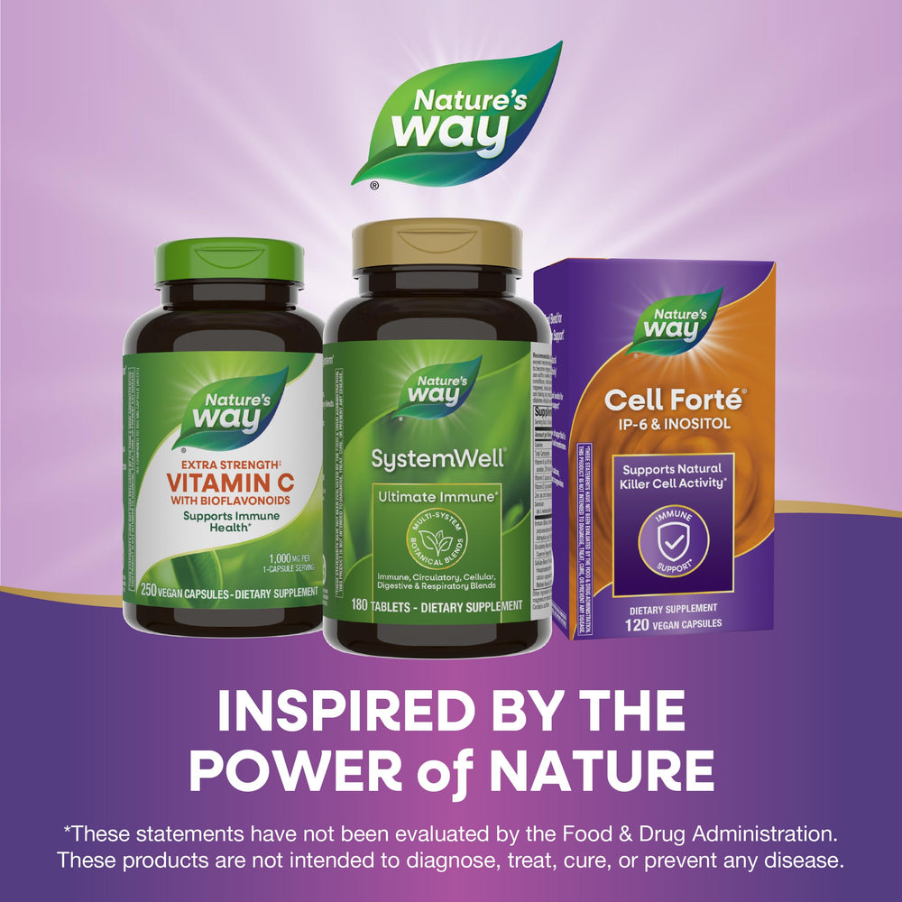 Nature's Way SystemWell packaging highlighting no soy dairy or artificial colors