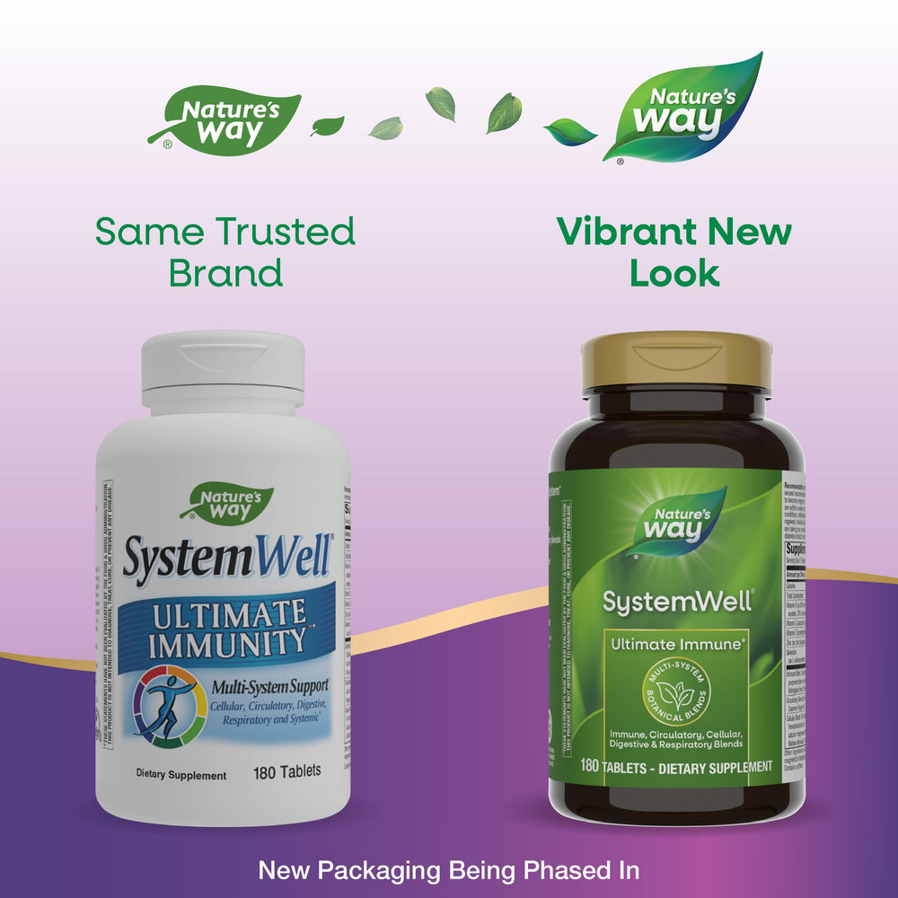 Nature's Way SystemWell Ultimate Immune label emphasizing multi-system blends