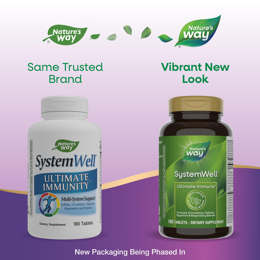Nature's Way SystemWell Ultimate Immune label emphasizing multi-system blends