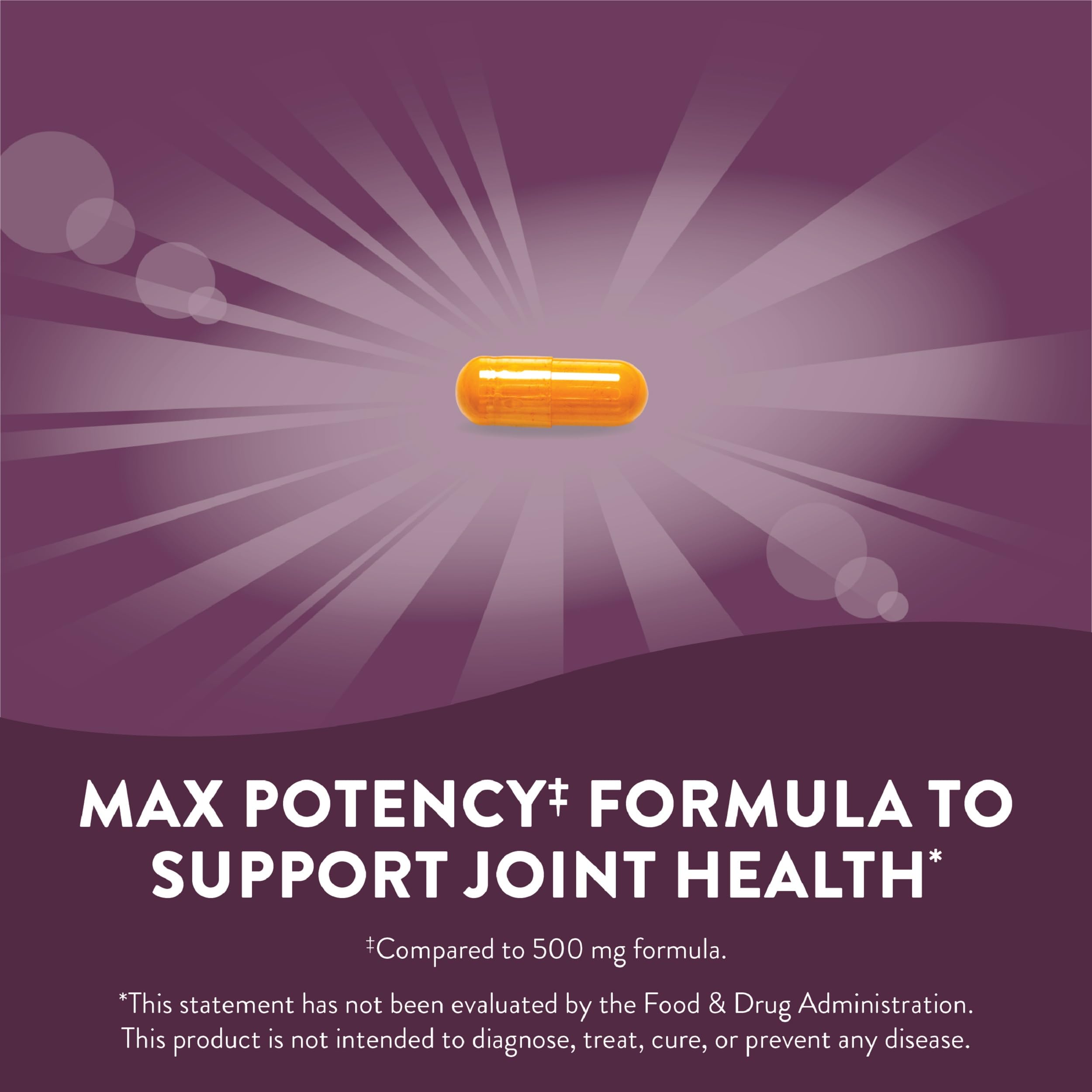 Nature's Way Turmeric Max Potency label features 95% curcuminoids standardization