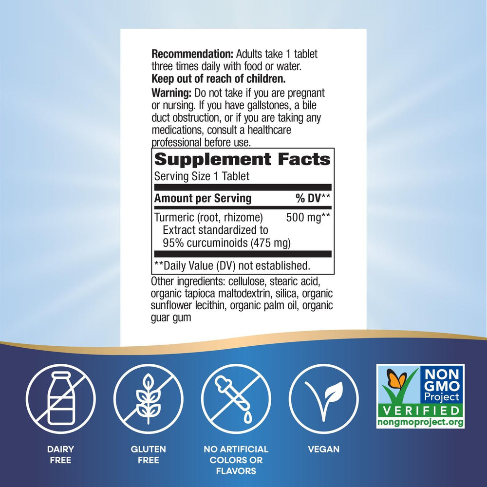 Serving guidance shows daily intake with meals or water