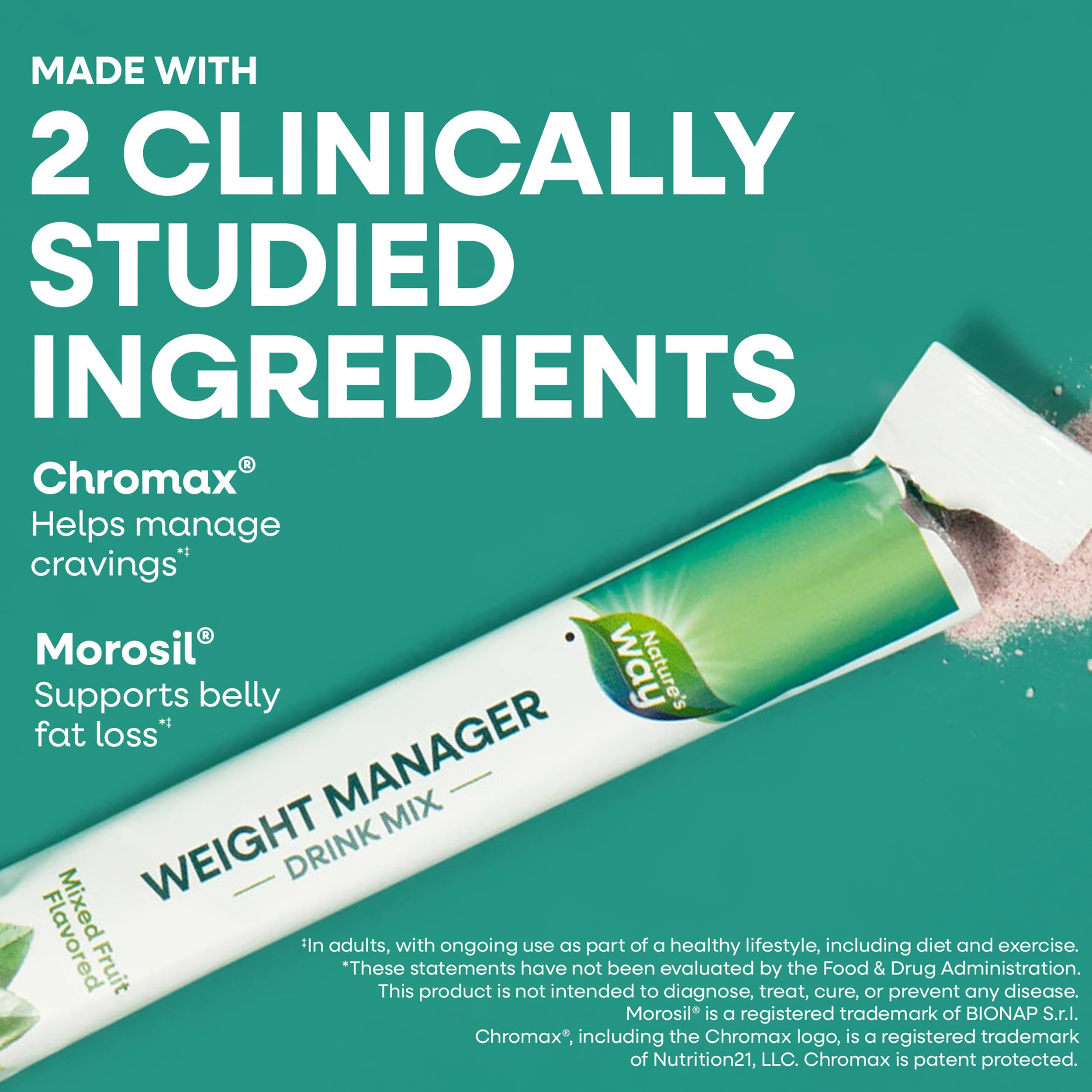 Nature’s Way Weight Manager with Chromax chromium picolinate for balanced metabolism.