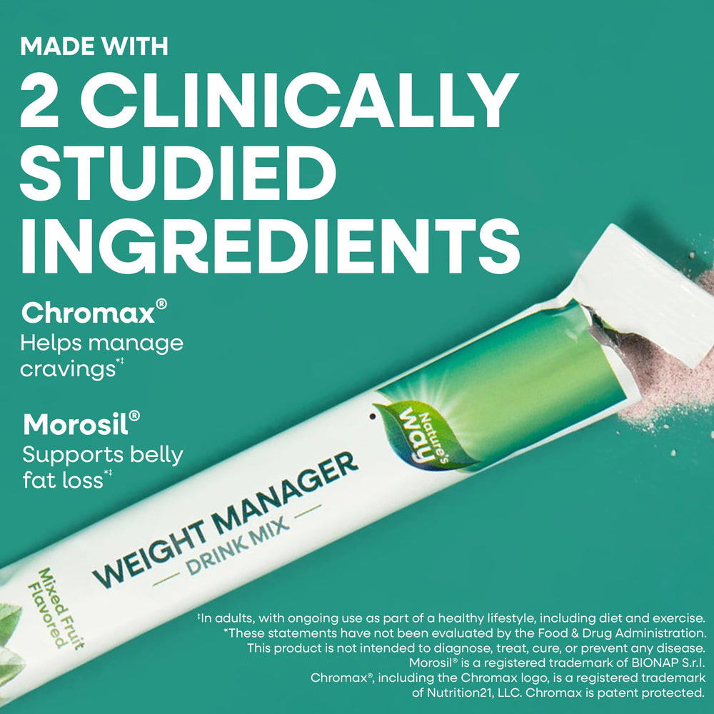 Nature’s Way Weight Manager with Chromax chromium picolinate for balanced metabolism.