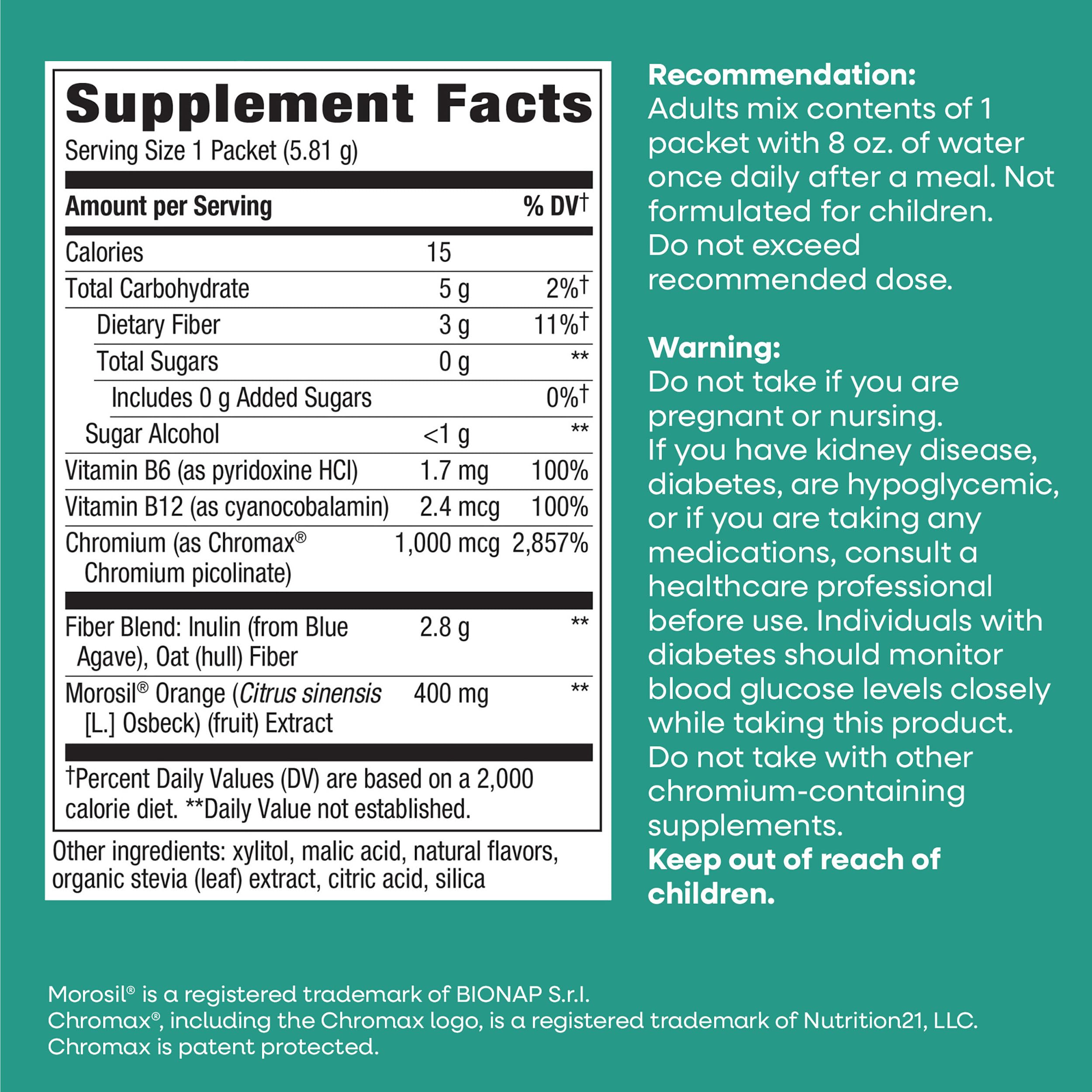 Nature’s Way Weight Manager showing fiber per serving for digestive wellness.