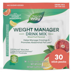 Nature’s Way Weight Manager packets ready to mix after meals for cravings control.