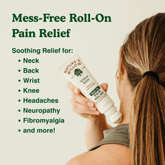 Nature's Willow Roll-On application close-up with cooling menthol sensation