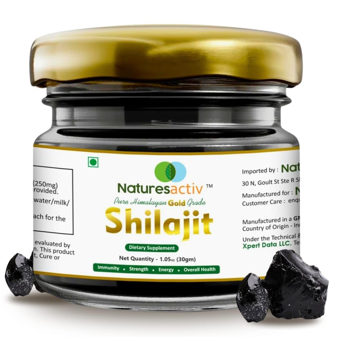 Naturesactiv Shilajit Resin 30g packaging promises authenticity and purity for daily vitality.