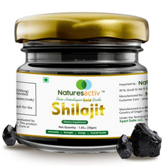 Naturesactiv Shilajit Resin 30g packaging promises authenticity and purity for daily vitality.