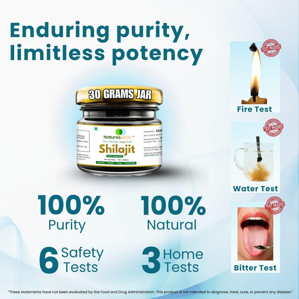 Measuring spoon with Naturesactiv Shilajit Resin for a simple daily dose.
