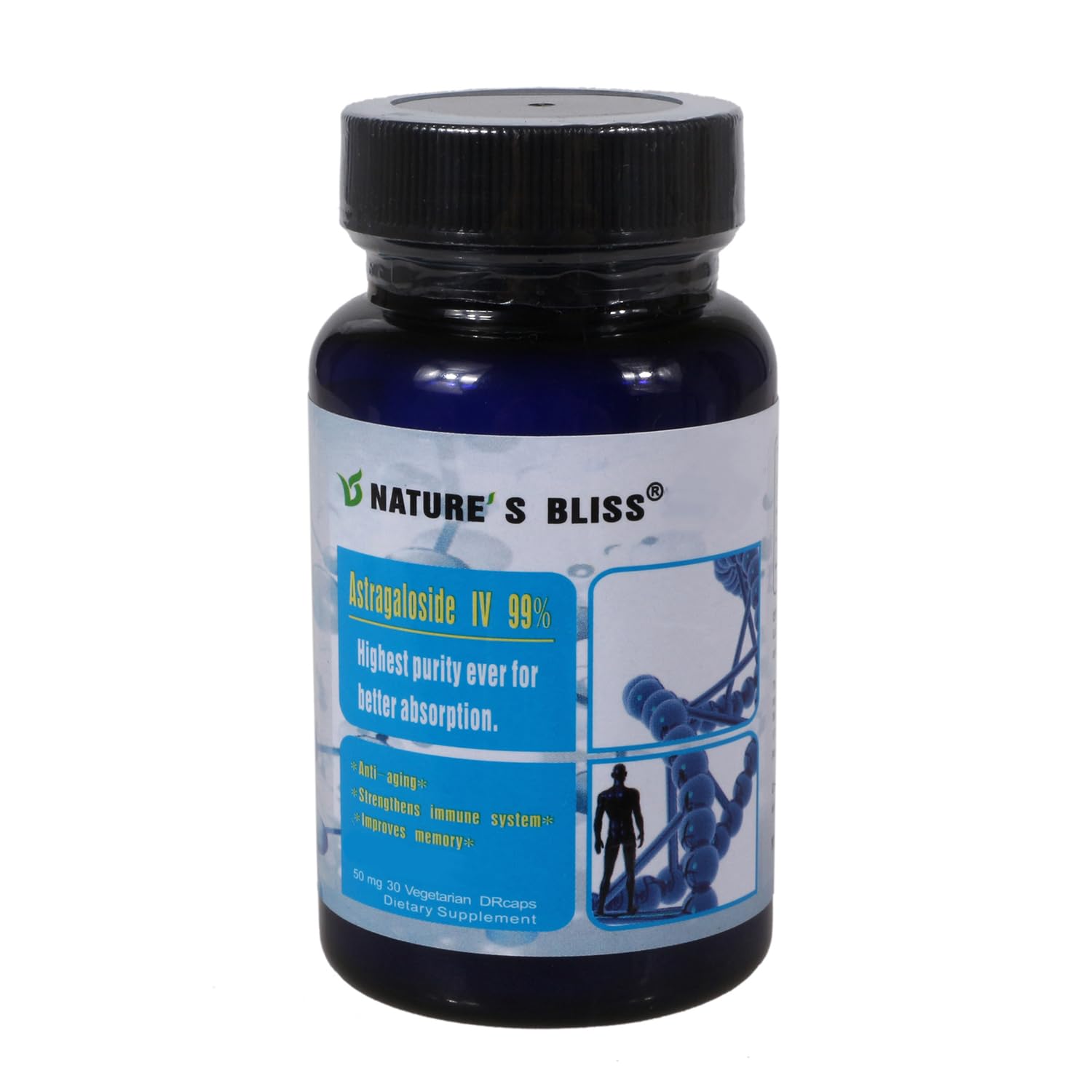 Nature'sbliss astragaloside IV bottle front for daily wellness support.
