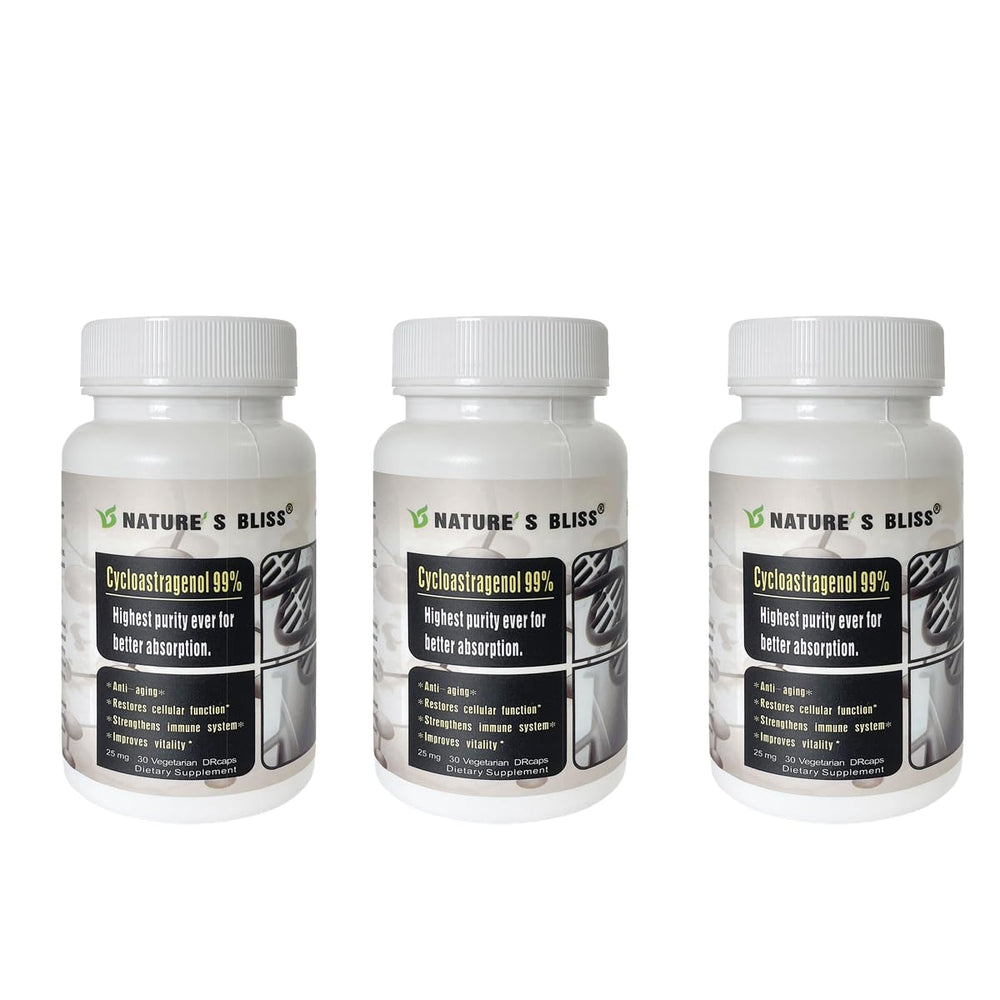Nature'sbliss Telomere Supplements bottle front with capsules for daily wellness