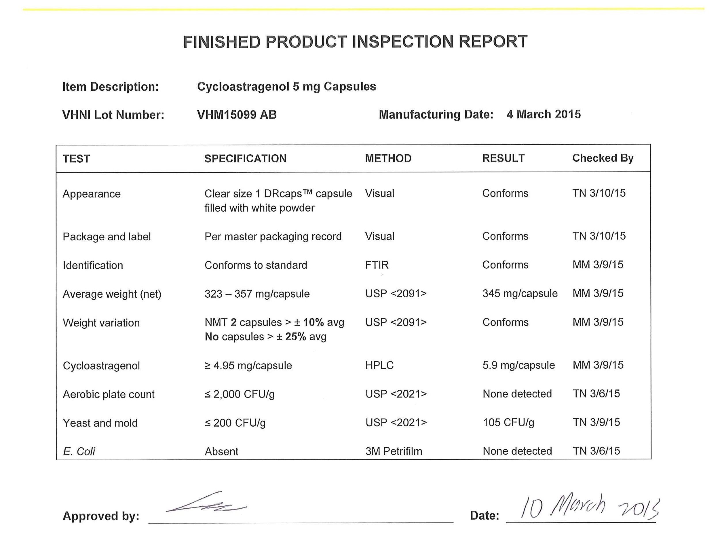 Nature'sbliss third-party lab certificate image confirming purity testing