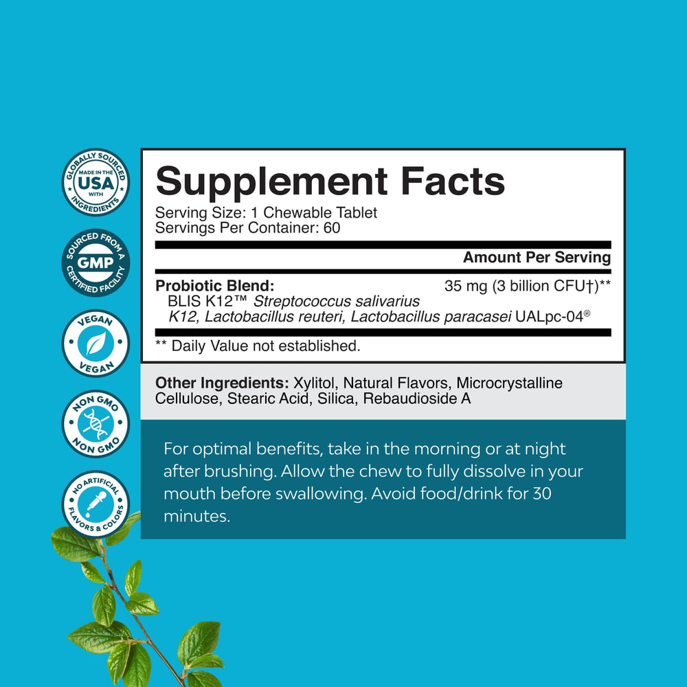 Nature's Craft chewable lozenges in mint flavor for daily use.