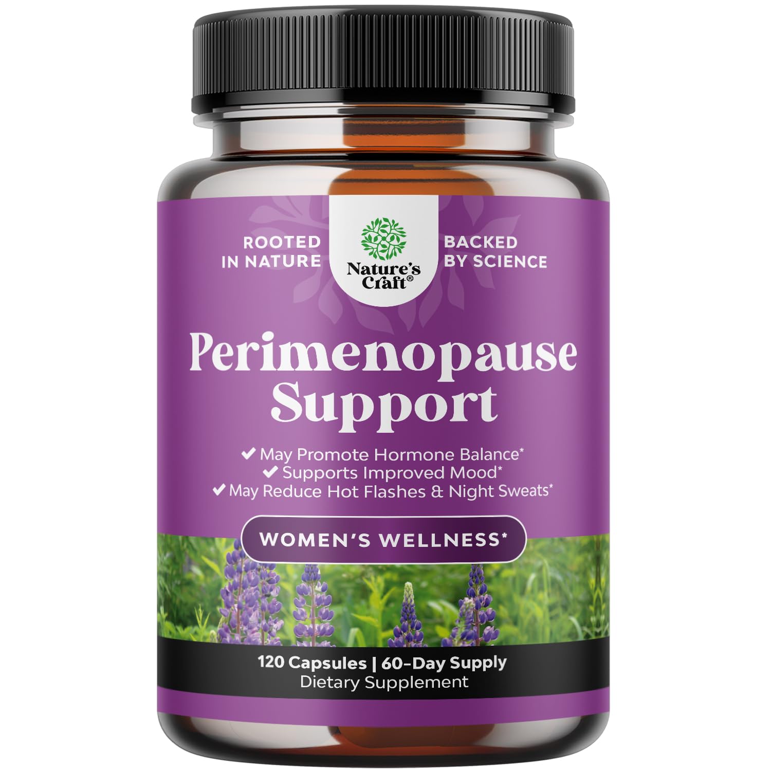 Natures Craft Complete Perimenopause Bottle showing balanced support for mood and energy.