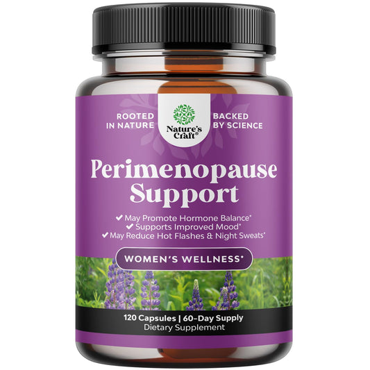 Natures Craft Complete Perimenopause Bottle showing balanced support for mood and energy.
