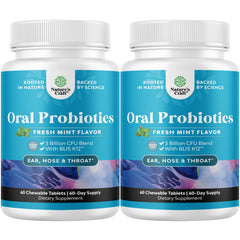 Nature's Craft oral probiotics tablet in mint supports fresh breath and gum health.