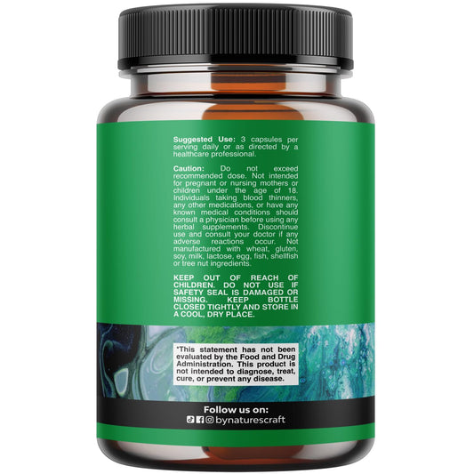 Nature's Craft Ox Bile Salts bottle poured to show easy dosing.