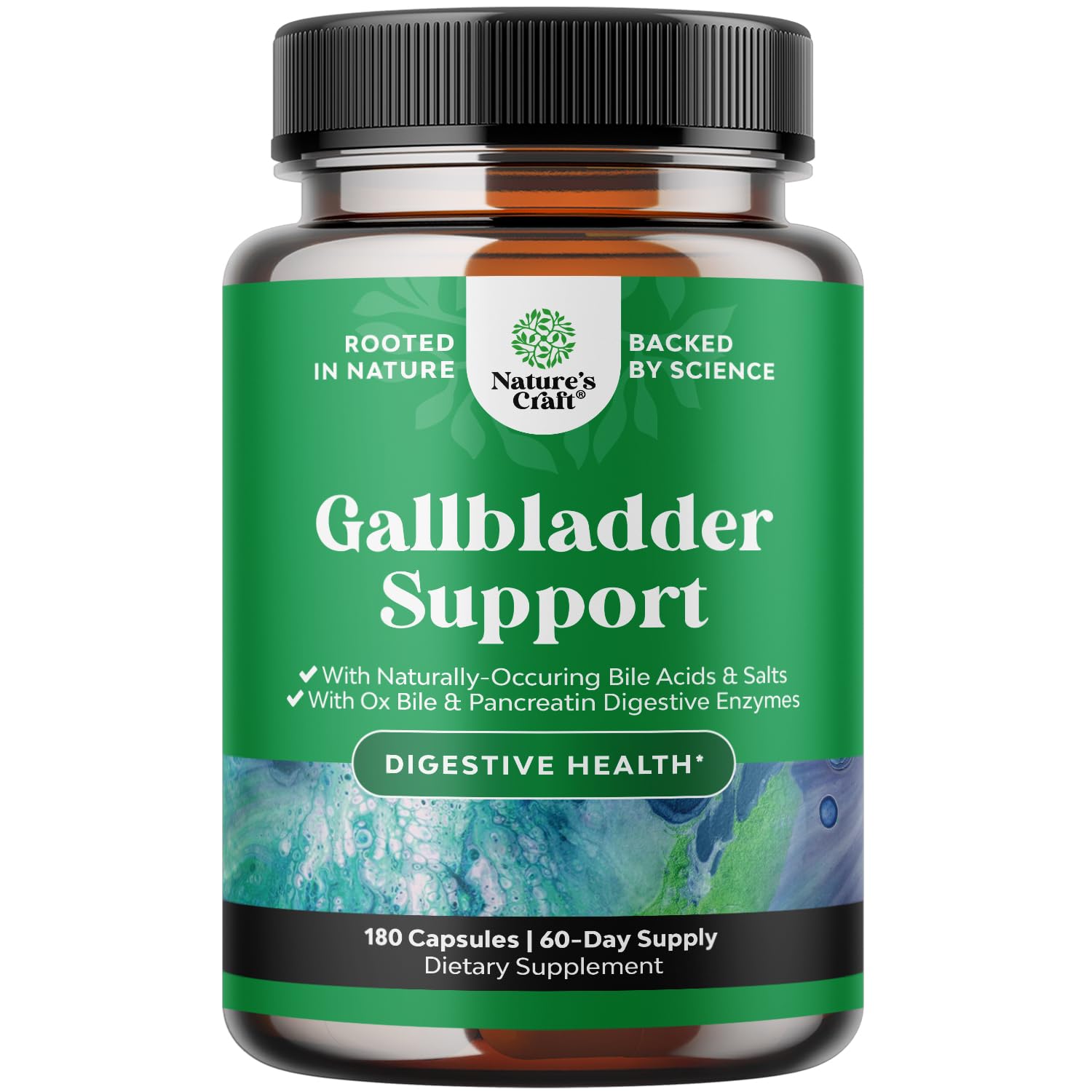 Nature's Craft Ox Bile Salts bottle for digestive support.