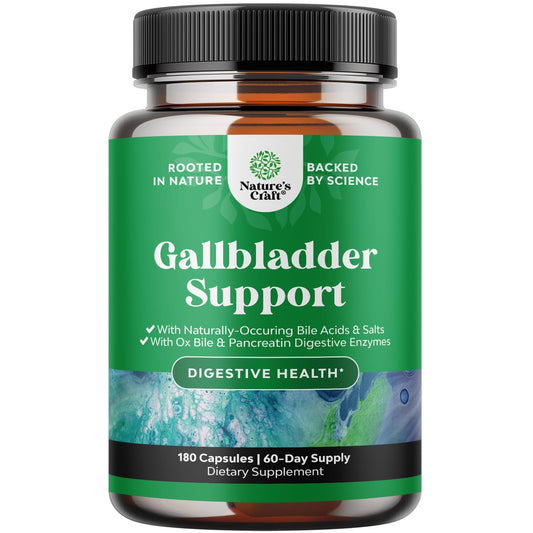 Nature's Craft Ox Bile Salts bottle for digestive support.
