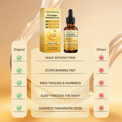 NatureSecrets B-Complex Drops methylated B12 B6 B1 for energy support.