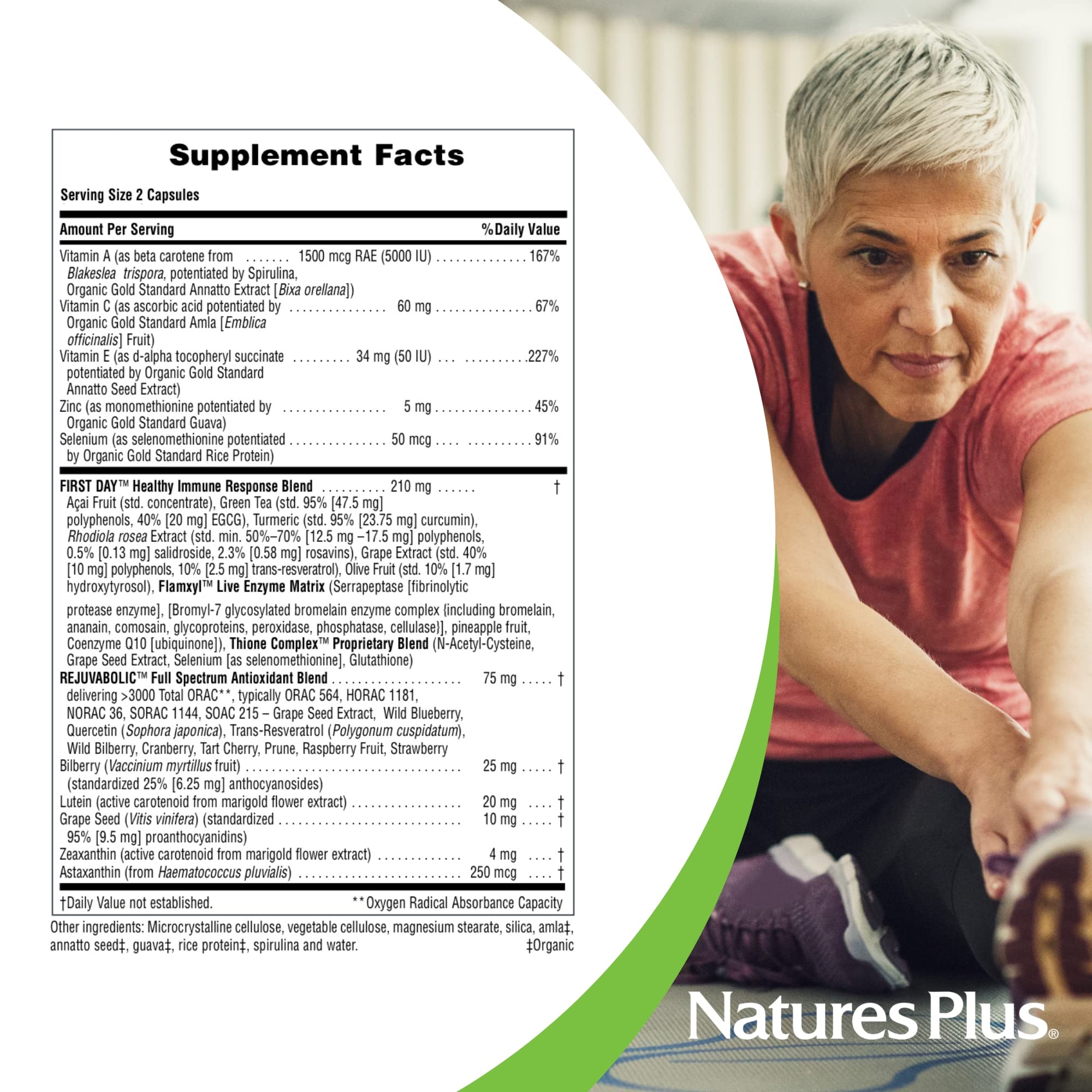 NaturesPlus AgeLoss Eye Support lutein focus indicating carotenoids for eyes