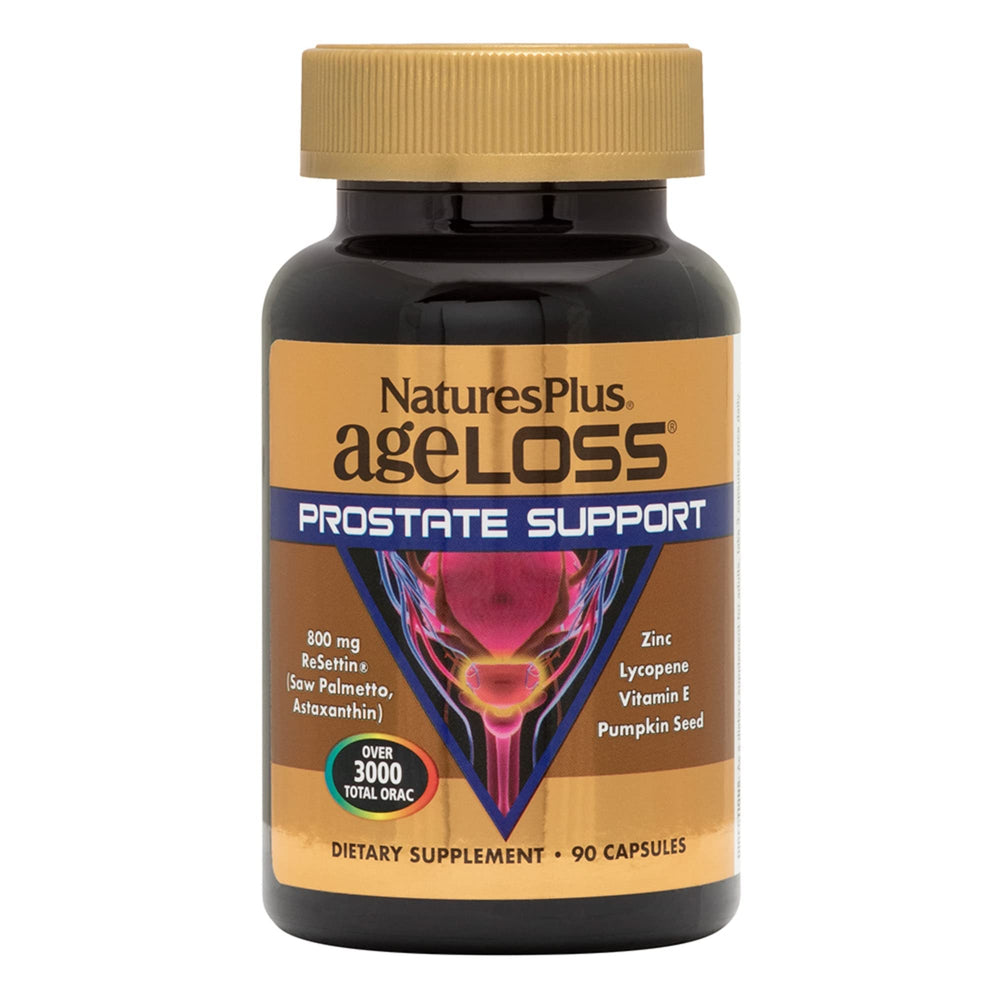NaturesPlus AgeLoss Prostate Support bottle with capsules for daily urinary comfort