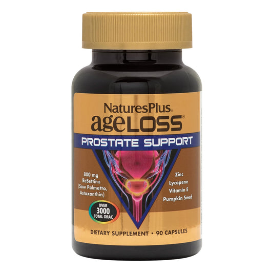 NaturesPlus AgeLoss Prostate Support bottle with capsules for daily urinary comfort