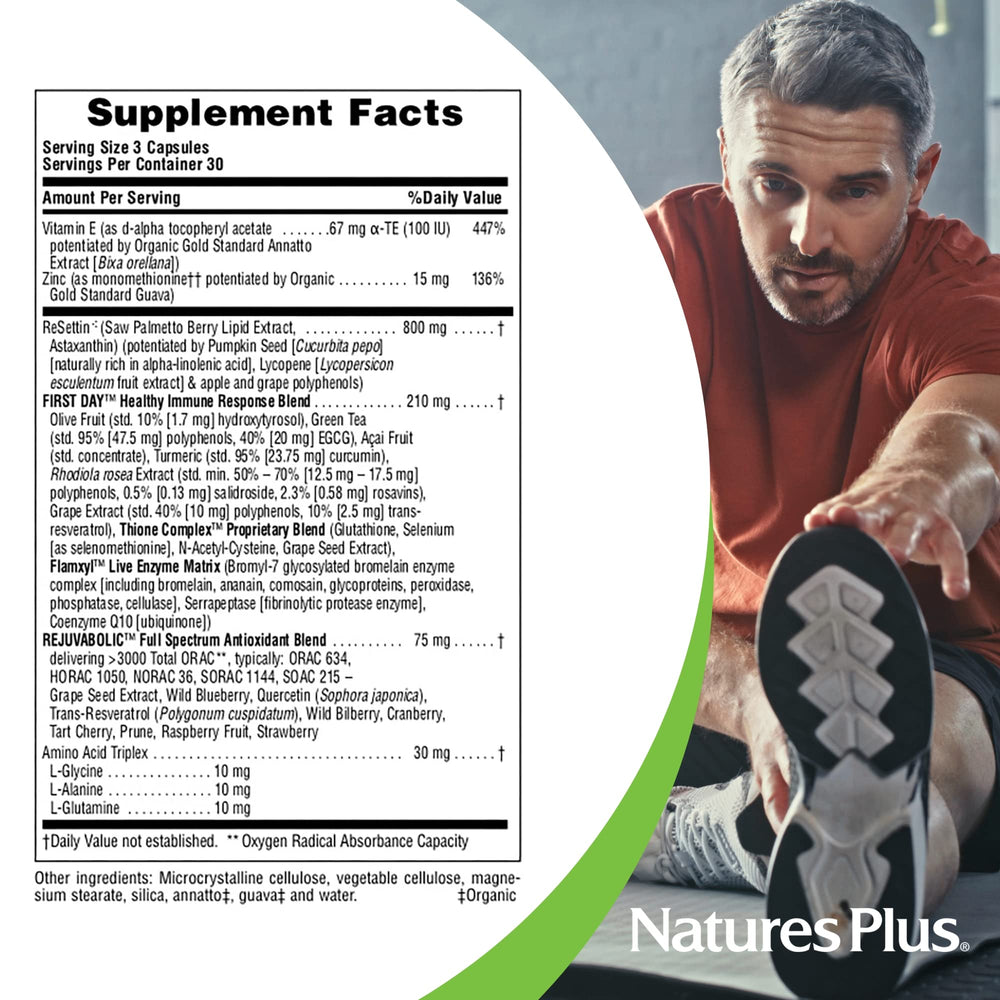 NaturesPlus AgeLoss Prostate Support with saw palmetto and pumpkin seed blend for male health
