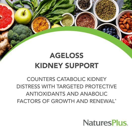 Close-up of NaturesPlus AgeLoss tablets highlighting compact supplement form