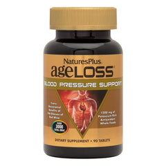NaturesPlus AgeLoss bottle-front view for daily blood pressure support.