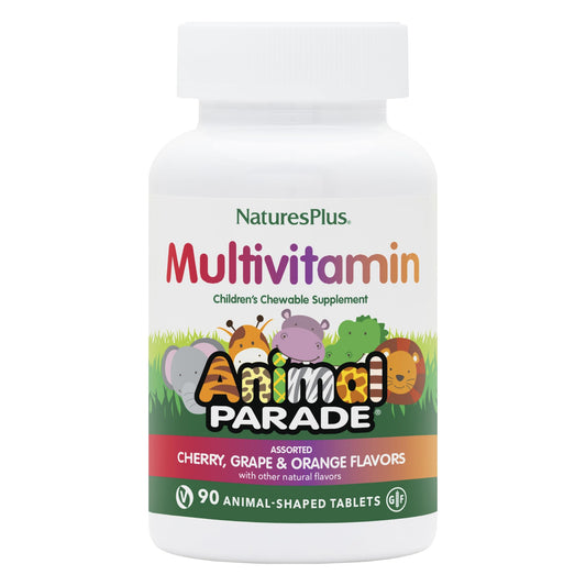 Nature's Plus Animal Parade assorted chewables bottle for kids' daily vitamins