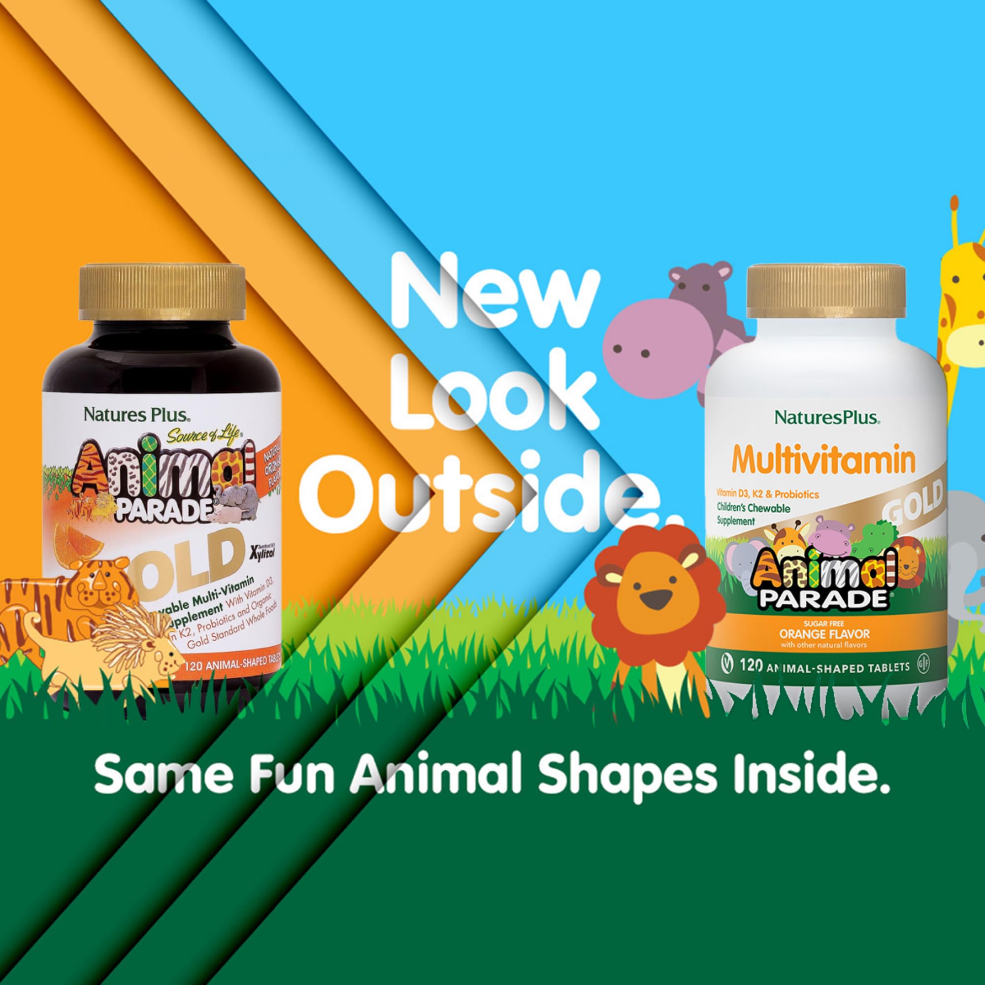 Animal Parade Gold chewable shapes that appeal to children