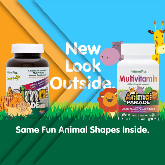 Animal Parade natural flavors cherry, orange and grape for tasty supplementation