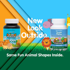 NaturesPlus Animal Parade Tooth Fairy natural vanilla flavor makes brushing more enjoyable for children.