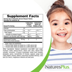 NaturesPlus Animal Parade blends citrus bioflavonoids for well-rounded vitamin C.
