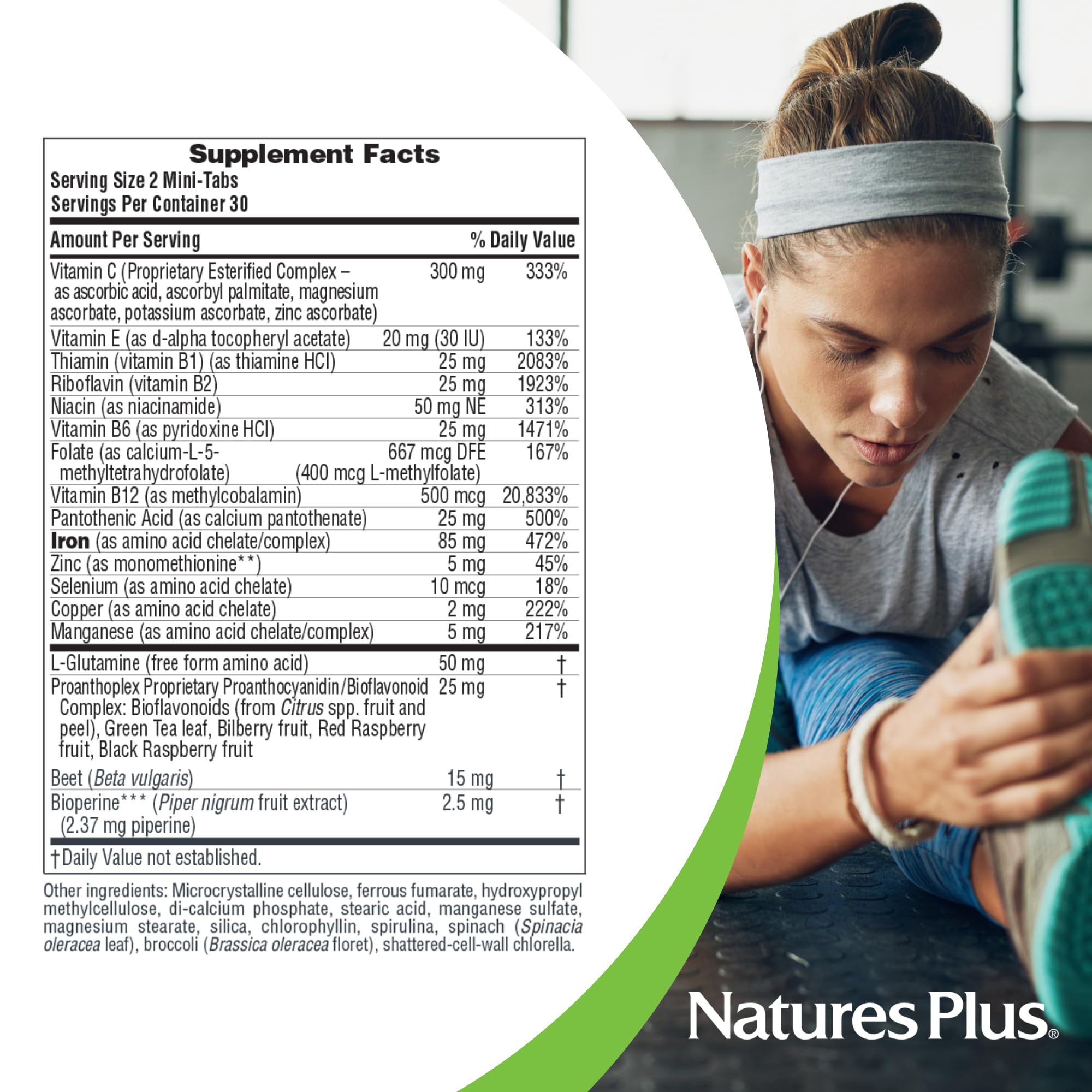 NaturesPlus Bioflavonoids and Vitamin C cofactors with iron